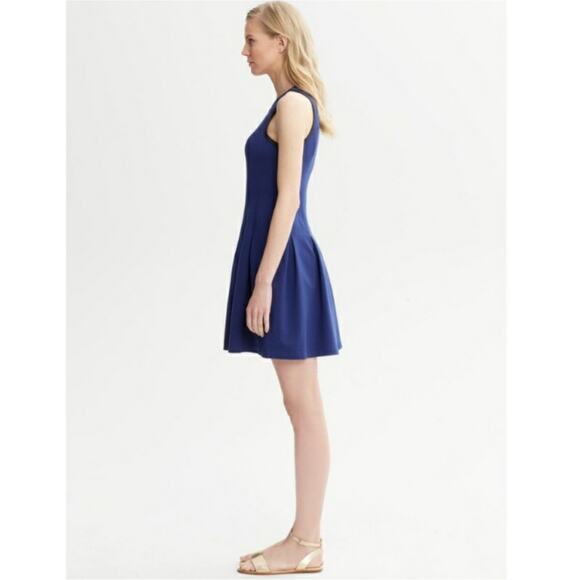 BANANA REPUBLIC Women's Blue A-Line Mini Dress Size 6 - Picture 7 of 9